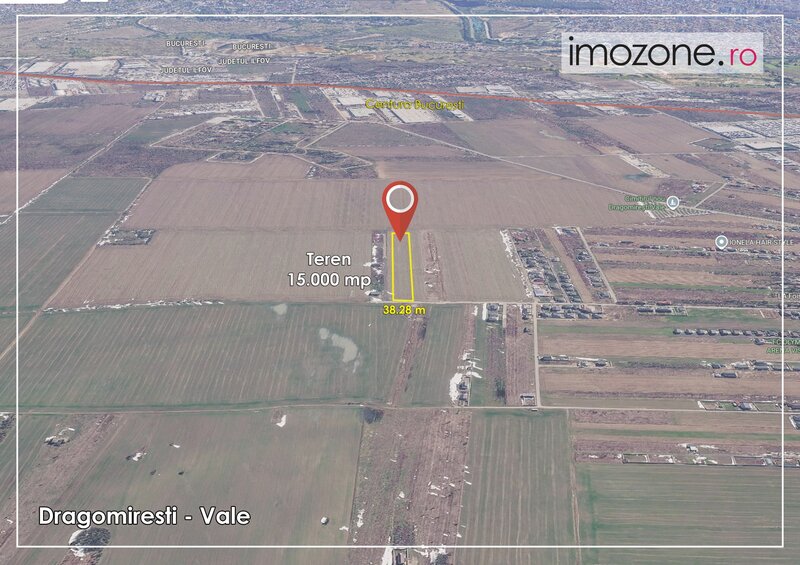 Dragomiresti Vale, langa centura, teren 15.000 mp, 28E/mp
